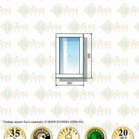Пластиковое окно Grunder 800 х 500 мм одностворчатое. на itebe.ru [2]