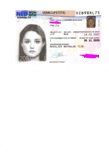 Кошелек с картами и ВНЖ Нидерландов